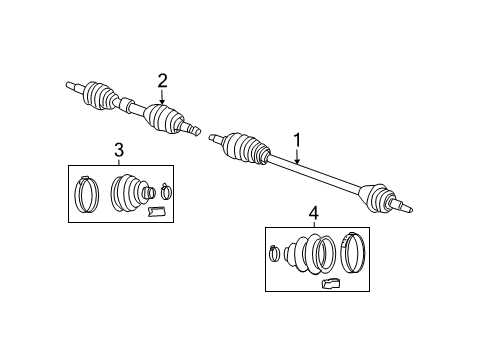 2005 Chrysler Pacifica Drive Axles - Front Front Drive Shaft Diagram for 4641970AD