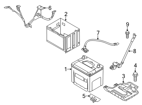 2014 Kia Soul Battery Battery Wiring Assembly Diagram for 91850B2120