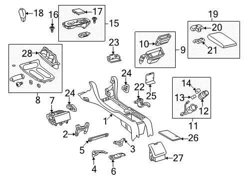 2007 Lexus SC430 Console Knob Sub-Assy, Shift Lever Diagram for 33504-24120-E0