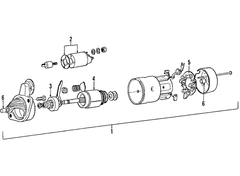 2003 Hyundai Accent Starter Armature Assembly Diagram for 36150-02550