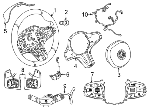 2022 BMW X6 Steering Wheel & Trim HORN PLATE Diagram for 32306880412