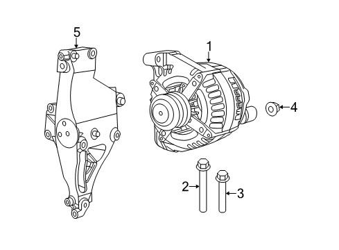 2015 Fiat 500 Alternator Nut-FLANGE Lock Diagram for 6106312AA