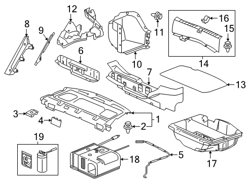 2014 Honda Accord Interior Trim - Rear Body Cap, RR Pa*NH167L* Diagram for 84641-T2A-A01ZA