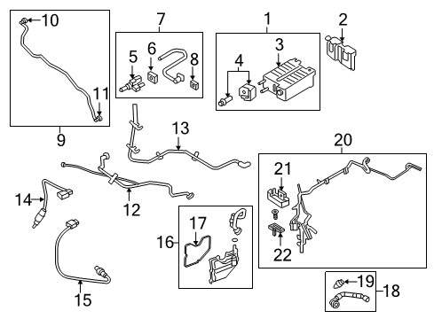 2017 Ford Escape Emission Components Hose Diagram for GJ5Z-6758-C