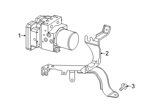 2018 Acura RLX ABS Components Bracket, Modulator Diagram for 57115-TY2-A00