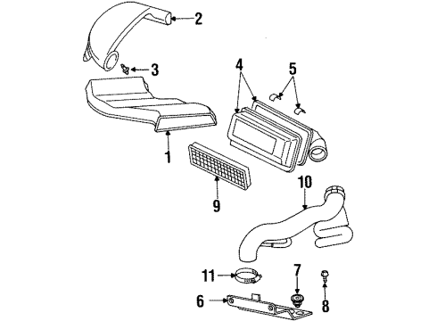1997 Dodge Neon Filters Fuel Fresh Air Duct Diagram for 4669207