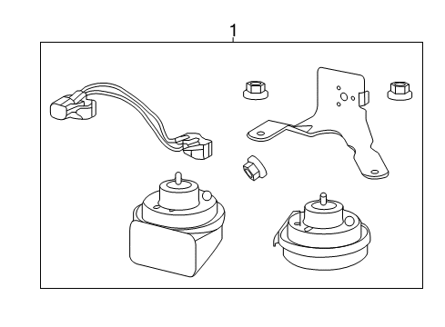 2018 Chevrolet Impala Horn Horn Diagram for 23343361