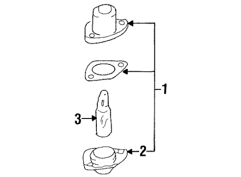 2002 Ford Escort Bulbs License Lamp Diagram for F8CZ-13550-AA