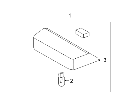 2009 Hyundai Accent Bulbs Lamp Assembly-High Mounted Stop Diagram for 92750-1E000-QS