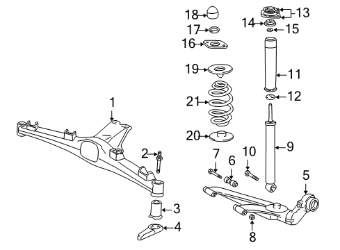 1999 BMW Z3 Rear Suspension Components, Stabilizer Bar Spacer Diagram for 33526779398