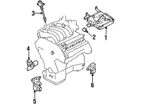 1999 Infiniti I30 Powertrain Control Engine Control Module Diagram for 23710-4L712