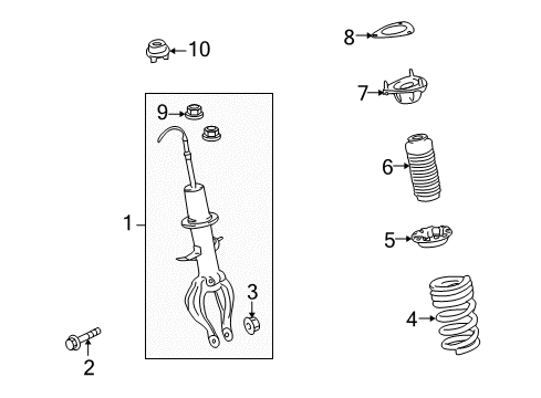 2009 Nissan GT-R Struts & Components - Front Cap-Rear Shock Absorber Diagram for 56204-JF00A