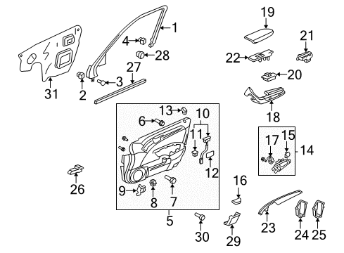 2004 Acura TL Front Door Indicator, Driver Side Security Diagram for 39895-SEP-A01