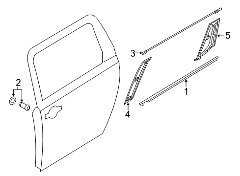 2015 Kia Sedona Exterior Trim - Side Loading Door WEATHERSTRIP Assembly-Rear Door Belt Diagram for 83210A9000