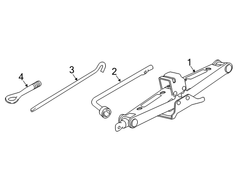 2016 Nissan Murano Jack & Components Wrench-Wheel Nut Diagram for 99545-0U00A