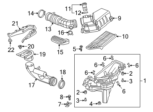 2020 Honda Insight Powertrain Control COVER COMP, AIR/C Diagram for 17210-6L2-A01