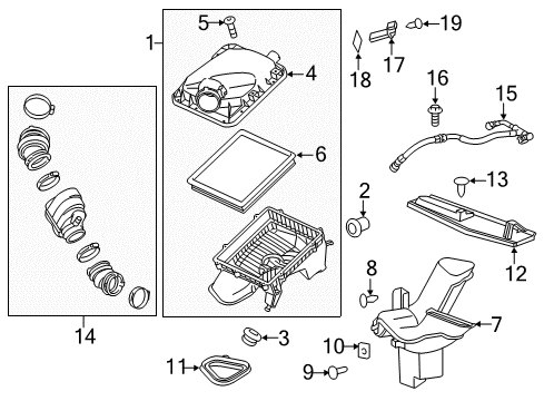 2015 Buick Regal Air Intake Side Molding Screw Diagram for 11900491