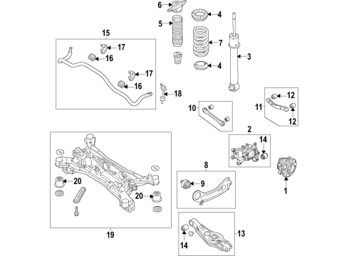 2021 Kia Sorento Rear Suspension Components, Lower Control Arm, Upper Control Arm, Stabilizer Bar SPRING-RR Diagram for 55330P2060