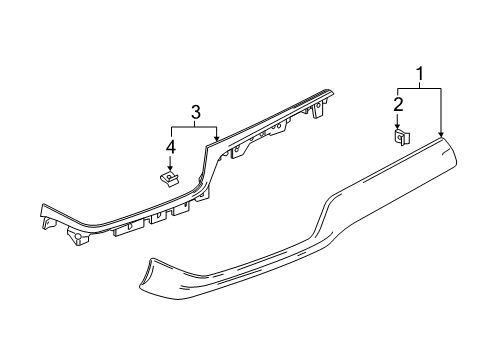 2021 Chevrolet Blazer Cluster & Switches, Instrument Panel Applique Panel Diagram for 84451769