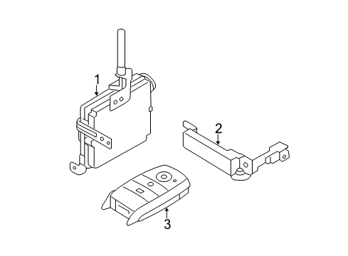 2018 Kia Forte Keyless Entry Components Smart Key Fob Diagram for 95440A7600