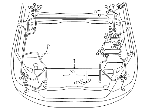 2022 Lexus GX460 Wiring Harness Wire, Engine Room Ma Diagram for 82115-60A91