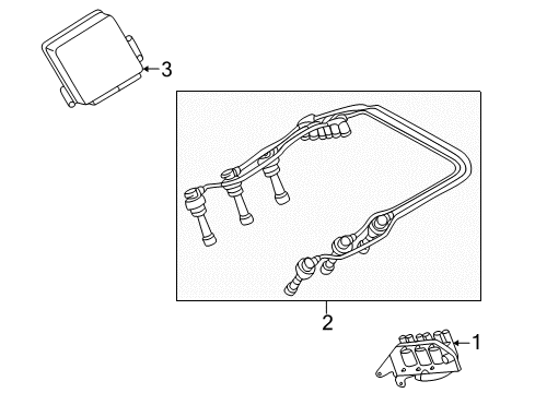 2005 Kia Optima Ignition System Engine Computer Ecm Ecu Pcm Diagram for 3910937110