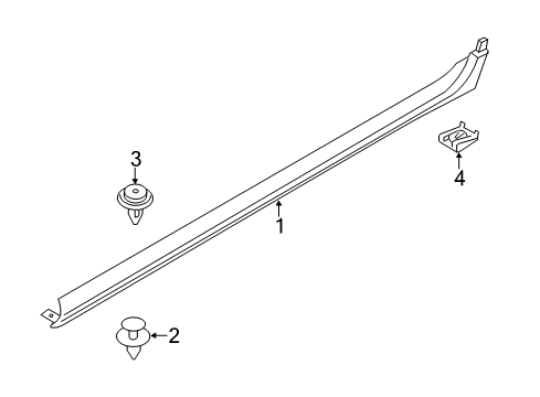 2017 BMW X3 Exterior Trim - Pillars, Rocker & Floor Left Door Sill Cover Diagram for 51777210079