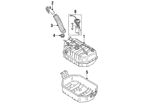 1995 Isuzu Rodeo Fuel Supply Fuel Rail Diagram for 81711-32660