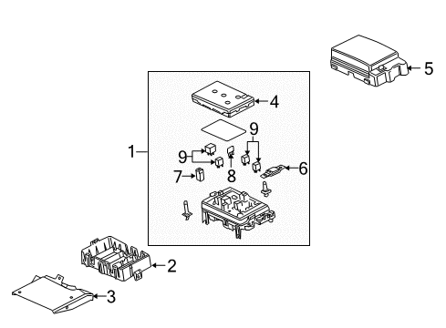 2003 Chevrolet SSR Fuel Supply Fuse & Relay Box Diagram for 15106508