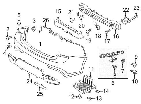 2020 Kia Rio Rear Bumper Lamp Assembly-Rear R/REF Diagram for 92406H9100