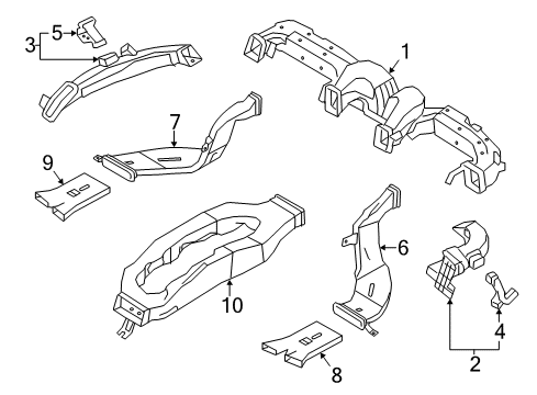 2014 Kia Forte Ducts Duct-Rear Heating, LH Diagram for 97360A7000