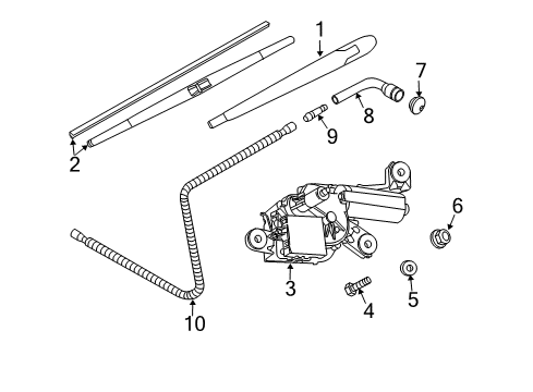 2005 BMW X3 Wiper & Washer Components Metal Tube, Corrugated Diagram for 61683404587