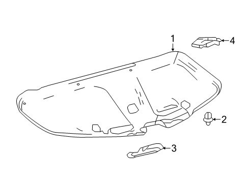 2018 Lexus LC500 Interior Trim - Trunk Lid Bracket, Luggage Compartment Diagram for 58331-11020