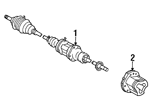 1987 Toyota Celica Axle Shaft - Front Drive Shaft Assembly Diagram for 43420-20031