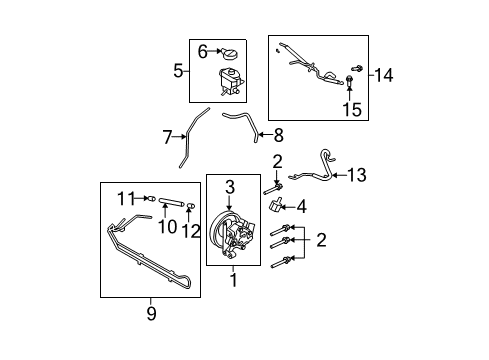 2009 Ford Edge P/S Pump & Hoses, Steering Gear & Linkage Oil Cooler Diagram for 7T4Z-3D746-B