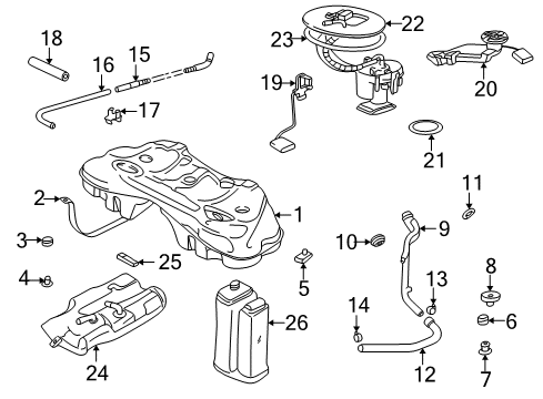 2000 BMW 750iL Senders Spacer Diagram for 16111182360