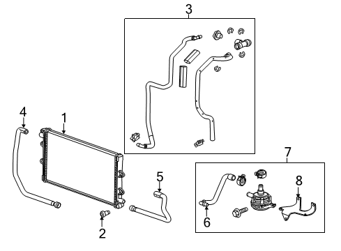 2013 Chevrolet Camaro Intercooler Lower Hose Diagram for 22798186