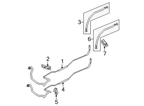 2007 Honda Odyssey Rear A/C Lines Clamp, Air Conditioner Pipe (A) Diagram for 80364-SHJ-A01