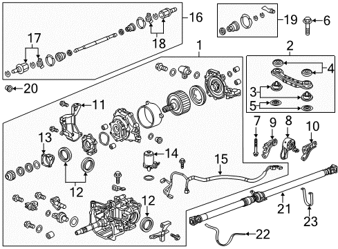 2015 Honda CR-V Axle & Differential - Rear Motor Assy Diagram for 48900-R7L-043