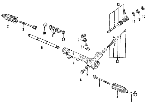 2004 Ford Mustang P/S Pump & Hoses, Steering Gear & Linkage Power Steering Return Hose Diagram for 3R3Z-3A713-AB