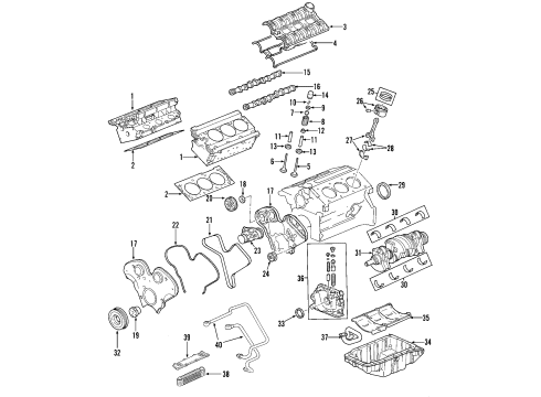 2002 Saturn Vue Engine Parts, Mounts, Cylinder Head & Valves, Camshaft & Timing, Oil Pan, Oil Pump, Balance Shafts, Crankshaft & Bearings, Pistons, Rings & Bearings Exhaust Valve Diagram for 9128626