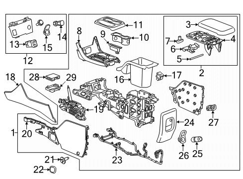 2017 Chevrolet Colorado Gear Shift Control - AT Upper Trim Panel Diagram for 23484411