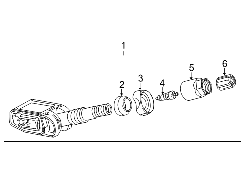 2019 Cadillac ATS Tire Pressure Monitoring Sensor Diagram for 13598787