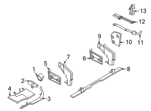 2021 BMW 228i xDrive Gran Coupe Uniside Shaped Part, Side Member, Left Diagram for 41117287135