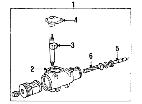 2001 Dodge Ram 3500 Steering Column & Wheel, Steering Gear & Linkage, Shaft & Internal Components, Shroud, Switches & Levers Gear-Power Steering Diagram for R2113500AC