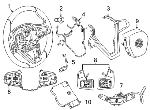 2020 BMW M235i xDrive Gran Coupe Steering Column & Wheel, Steering Gear & Linkage STEERING WHEEL ELECTRONIC CO Diagram for 32309476132