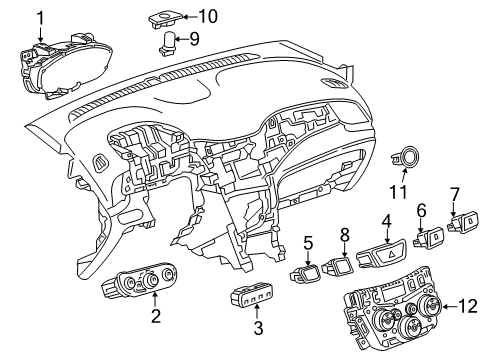 2018 Chevrolet Trax Switches Switch Diagram for 42338974