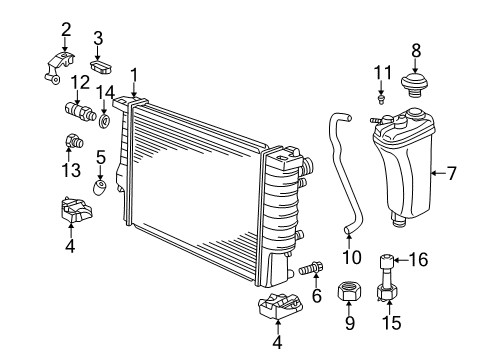 1998 BMW Z3 Radiator & Components Double Temperature Switch Diagram for 61318363677