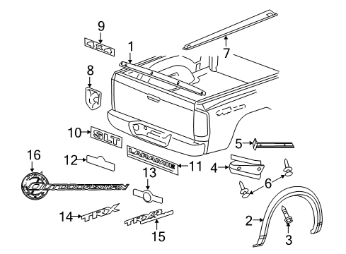 2010 Dodge Ram 2500 Exterior Trim - Pick Up Box Film-Anti-Chip Diagram for 5182154AA