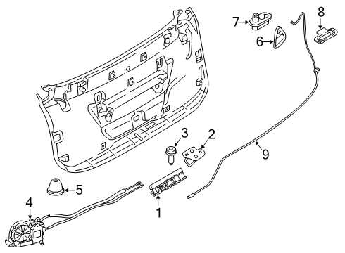 2018 BMW 640i xDrive Gran Turismo Lift Gate CHEESE HEAD SCREW SELF-LOCKI Diagram for 07149227851